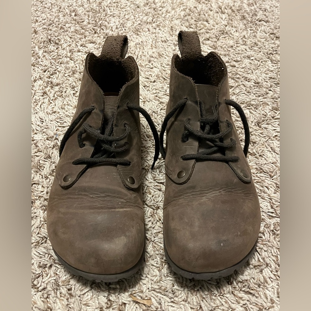 Italian Leather Brown Lace-up Boots